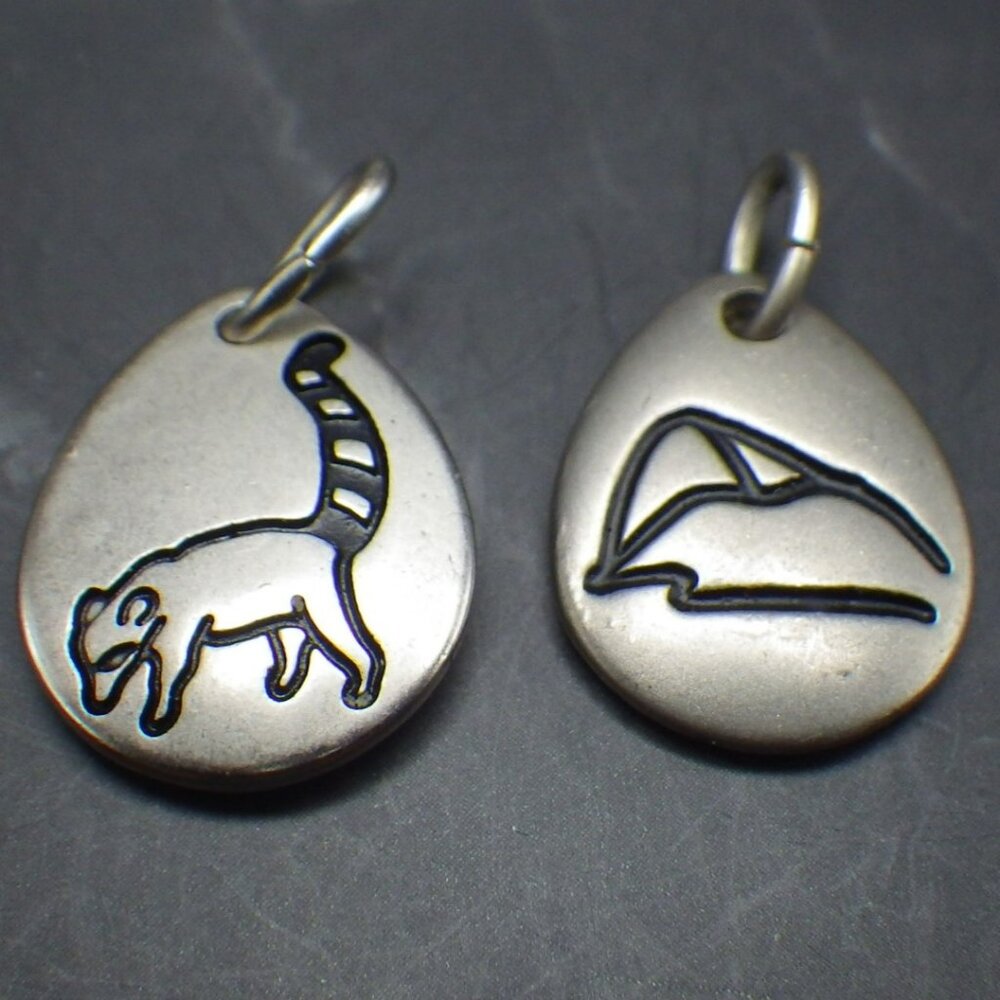 H Stern Sugar Loaf Mountain/Stars/O Quati/Coati Pewter Charm Pendant Double Side